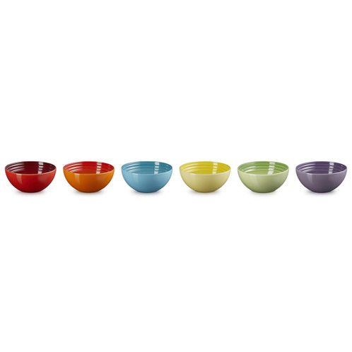 Le Creuset Stoneware Rainbow Set Of 6 Snack Bowls