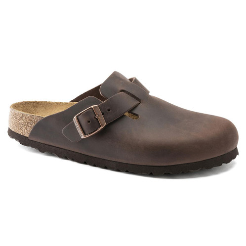 Birkenstock Unisex Boston Oiled Leather Clog Habana