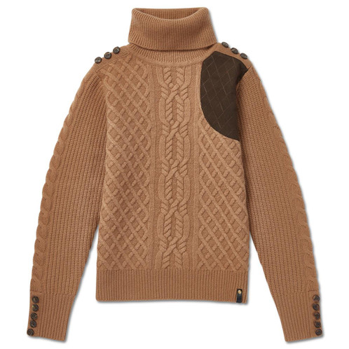 Caramel Holland Cooper Womens Country Roll Neck Knit