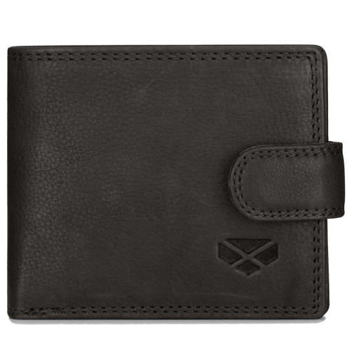 Black Hoggs Of Fife Monarch Leather Coin Wallet