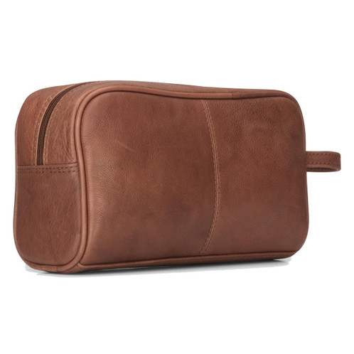 Hoggs Of Fife Monarch Leather Wash Bag Rear Angle