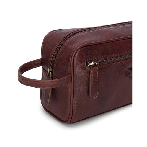 Conker Hoggs Of Fife Monarch Leather Wash Bag side