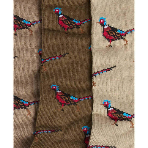 Trench/Beech Mix Barbour Mens Pheasant Sock Gift Box pattern