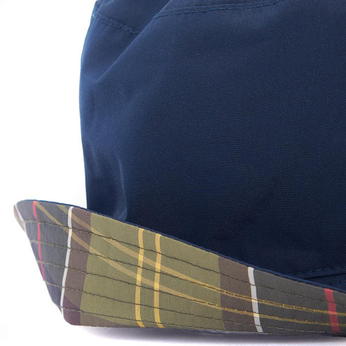 Navy/Classic Barbour Cascade Bucket Hat Brim Detail