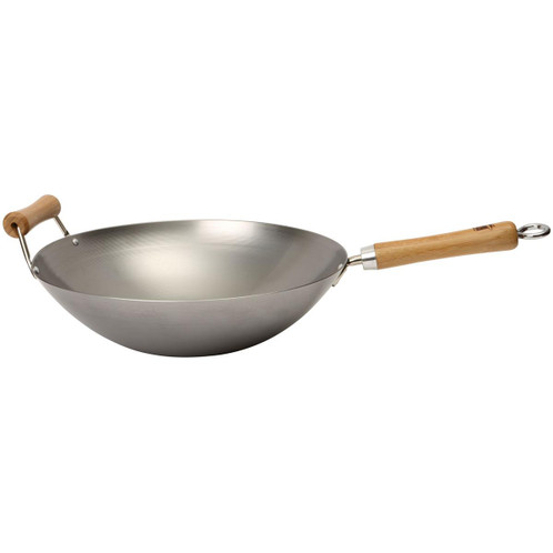 School of Wok 14"/36cm Uncoated Carbon Steel Wok