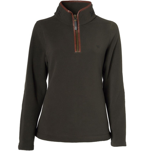 Chocolate Holland Cooper Womens Country Fleece Half Zip