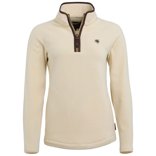 Cream Holland Cooper Womens Country Fleece Half Zip