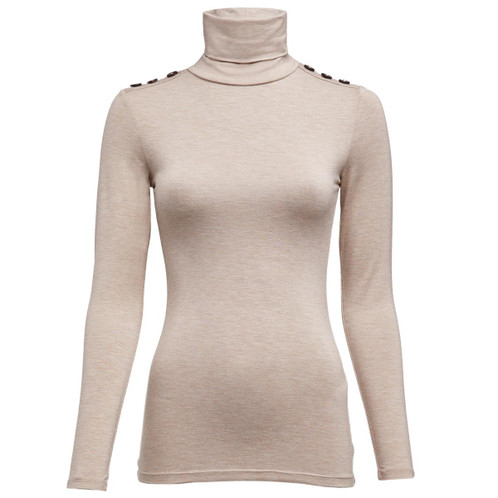 Oatmeal Holland Cooper Womens Essential Roll Neck Top