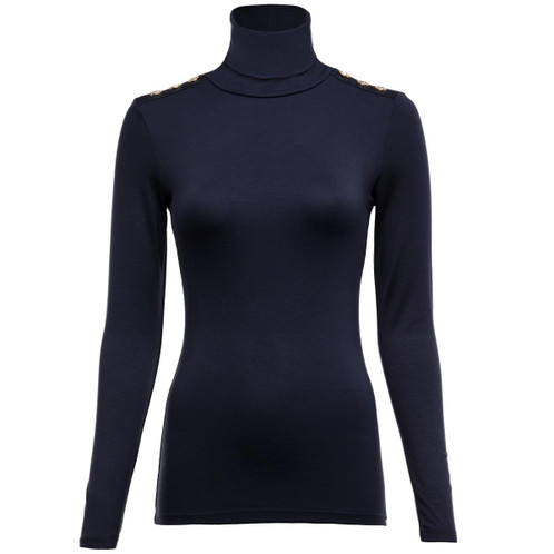 Ink Navy Holland Cooper Womens Essential Roll Neck Top