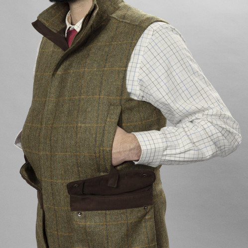 Forest Green Harkila Mens Kenmore Waistcoat Handwarmer Pocket Detail