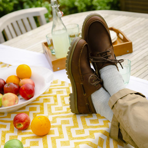 Oxblood Barbour Mens Basalt Boat Shoe Lifestyle