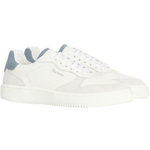 White/Chambray Barbour Womens Celeste Cupsole Trainers