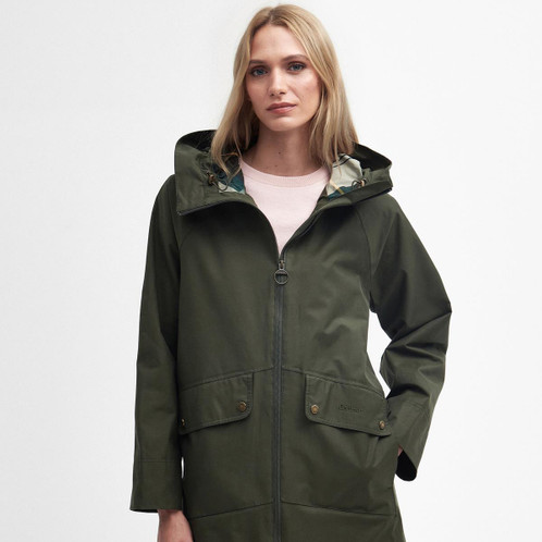 Olive Barbour Womens Heron Jacket Detail