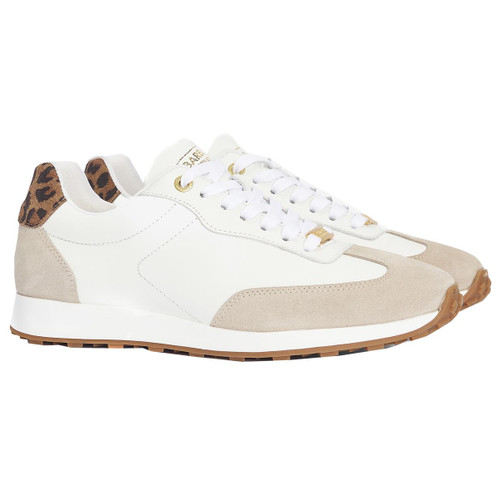 White/Jaguar Barbour Womens International Aldrin Runner Trainer