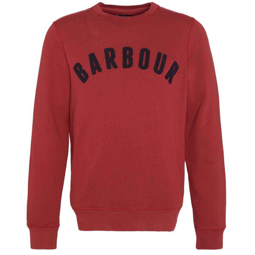 Highland Red Barbour Mens Prep Logo Sweatshirt