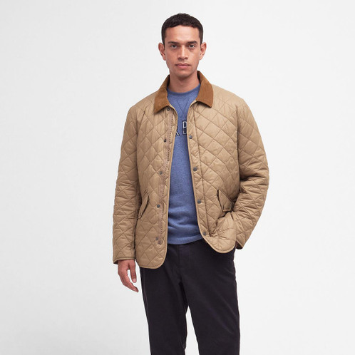 Sand Barbour Mens Modern Chelsea Quilt Jacket