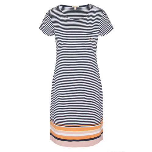 Navy Multistripe Barbour Womens Harewood Stripe Dress