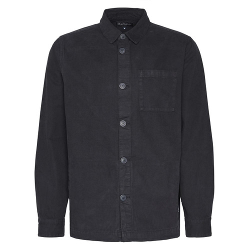 Navy Barbour Mens Washed Overshirt