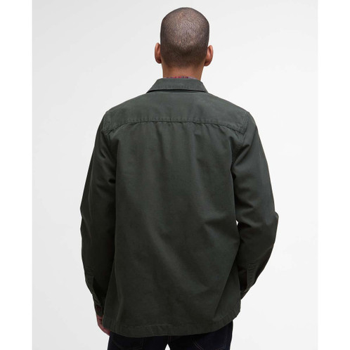 Forest Barbour Mens Washed Overshirt Back