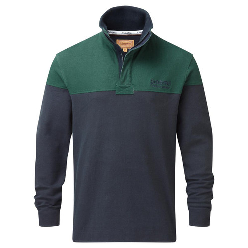 Navy/Pine Green Schoffel Mens Helford Heritage Sweatshirt