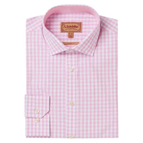 Pink Check Schoffel Mens Thorpeness Tailored Shirt