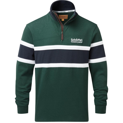 Pine Green Schoffel Mens Exmouth Heritage 1/4 Zip