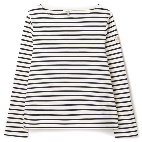 Cream/Navy Stripe Joules Womens Harbour Striped Top