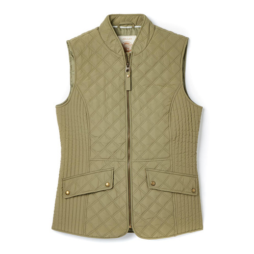 Green Taupe Joules Minx Womens Quilted Gilet