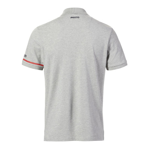 Musto Mens Red Yacht SS Polo Grey