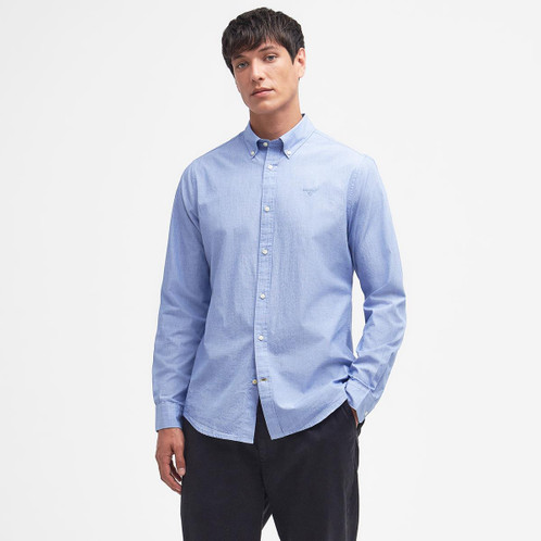 Sky Barbour Mens Crest Poplin Tailored Shirt Front