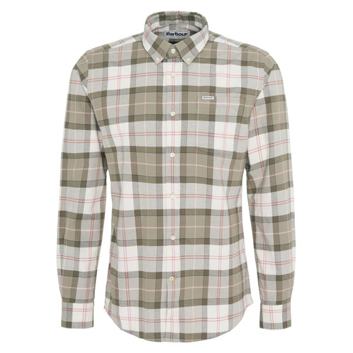 Glenmore Olive Tartan Barbour Mens Lewis Tailored Shirt