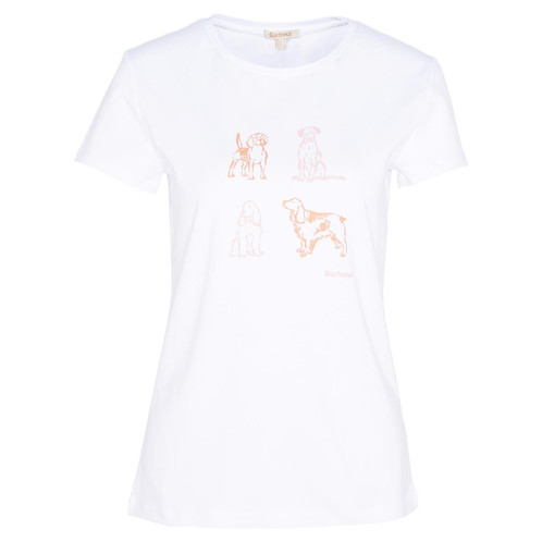 White Barbour Womens Bowland T-Shirt