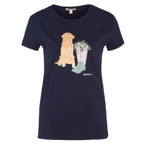 Navy Barbour Womens Rowen T-Shirt