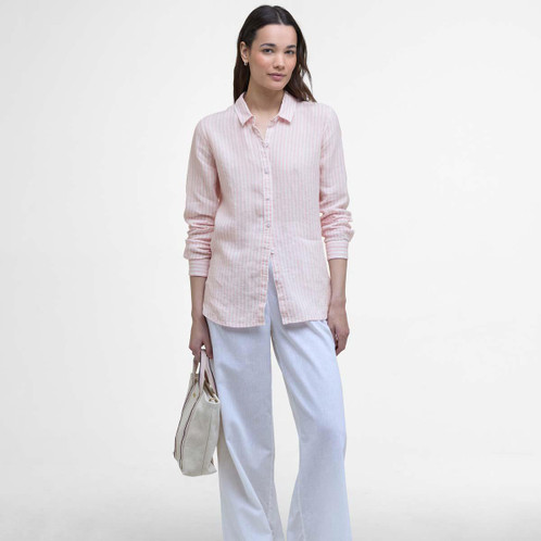 Pink Punch Barbour Womens Marine Shirt Front