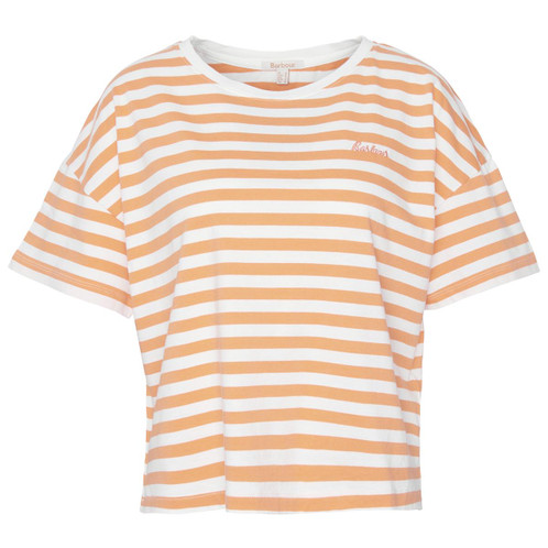 Apricot Stripe Barbour Womens Adria Top