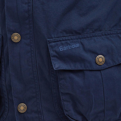 Navy Barbour Mens Corbridge Casual Jacket Pocket