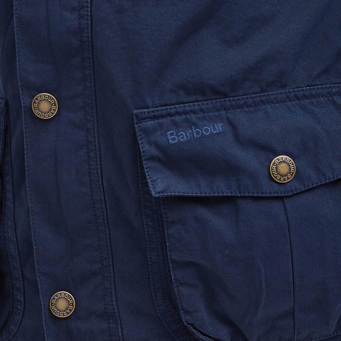 Navy Barbour Mens Corbridge Casual Jacket Pocket