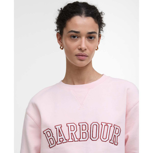 Pink Blush Barbour Womens Northumberland Sweatshirt Chest