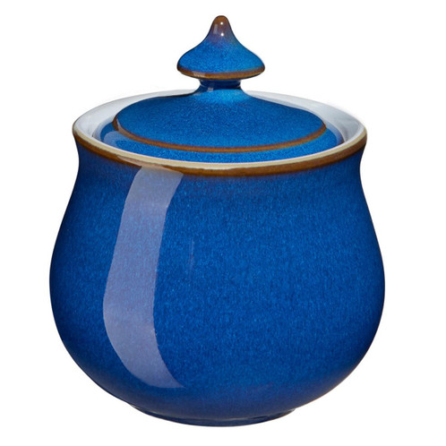 Denby Imperial Blue Covered Sugar Bowl