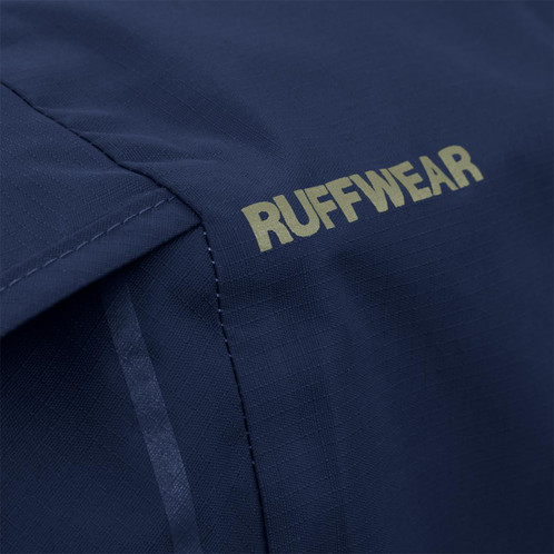 Midnight Blue Ruffwear Sun Shower Dog Raincoat Detail