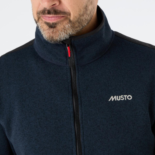 Navy Musto Mens Knitted Fleece