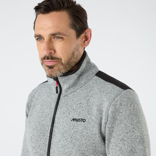 Grey Musto Mens Knitted Fleece
