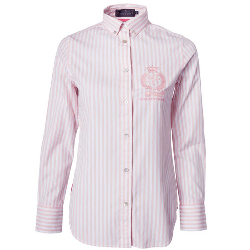 Pink Stripe Holland Cooper Womens Classic Button Down Shirt