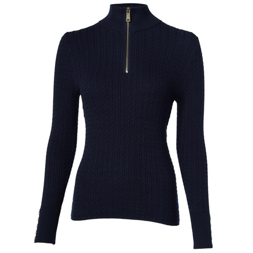 Ink Navy Holland Cooper Womens Ava Half Zip Knitted Jumper