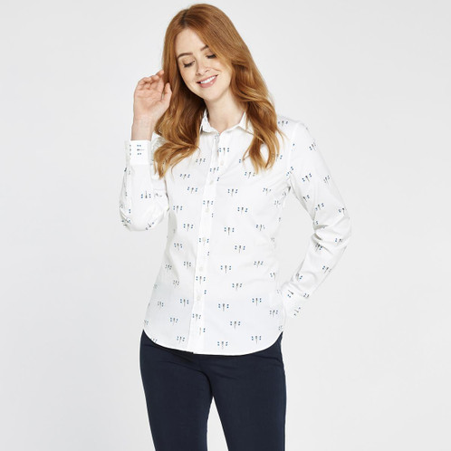 White Dubarry Womens Meadow Shirt Model