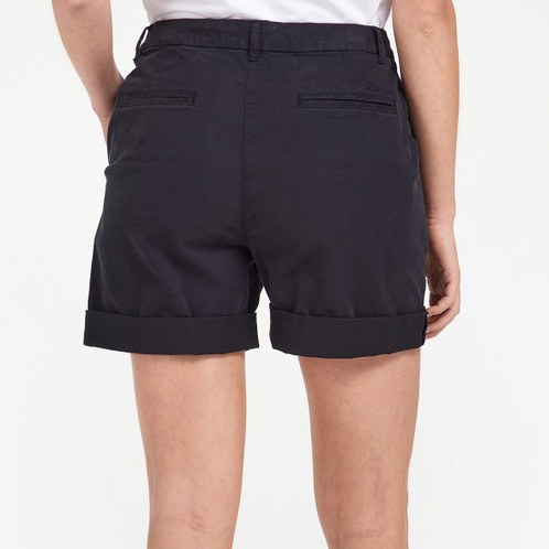 Navy Barbour Womens Chino Shorts Back
