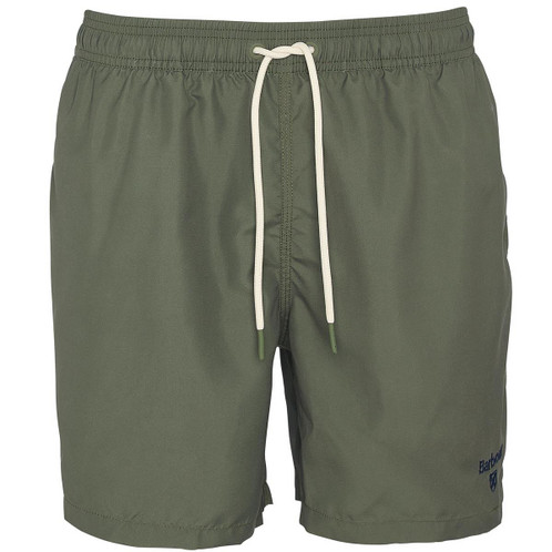 Olive Barbour Mens Staple Logo Swim Shorts