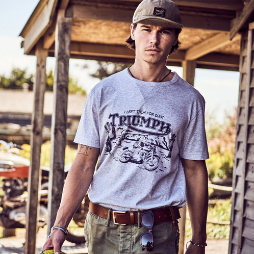 Triumph Dust Graphic Tee Silver