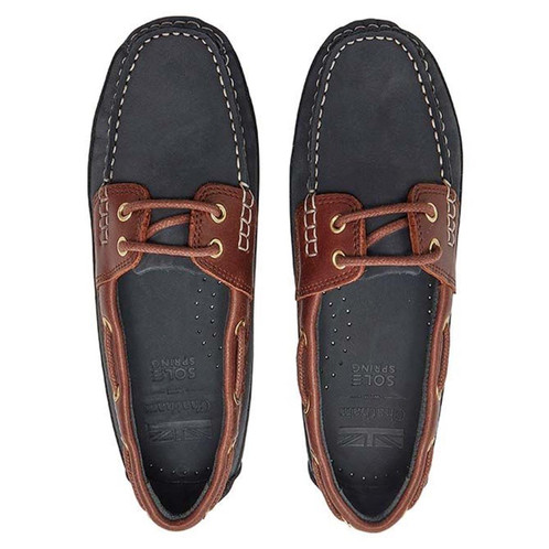 Navy/Burgundy Chatham Womens Cromer Moccasins Above