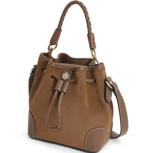Tan Fairfax & Favor Mini Bibury Bucket Bag angle